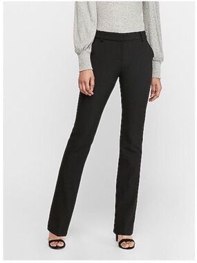 Express Columnist Barely Boot Mid Rise Pants Black 00R